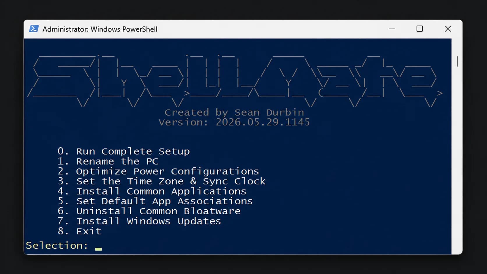 ShellMate - Main Menu